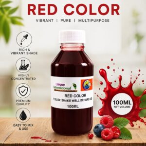 Premium Red Candle Color – 100ml. Highly concentrated liquid dye for candle making